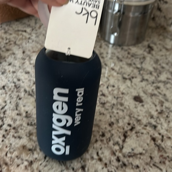 bkr Other - 🆕 BKR ✨ RYAN glass bottle navy  “ oxygen very real“ silicone sleeve